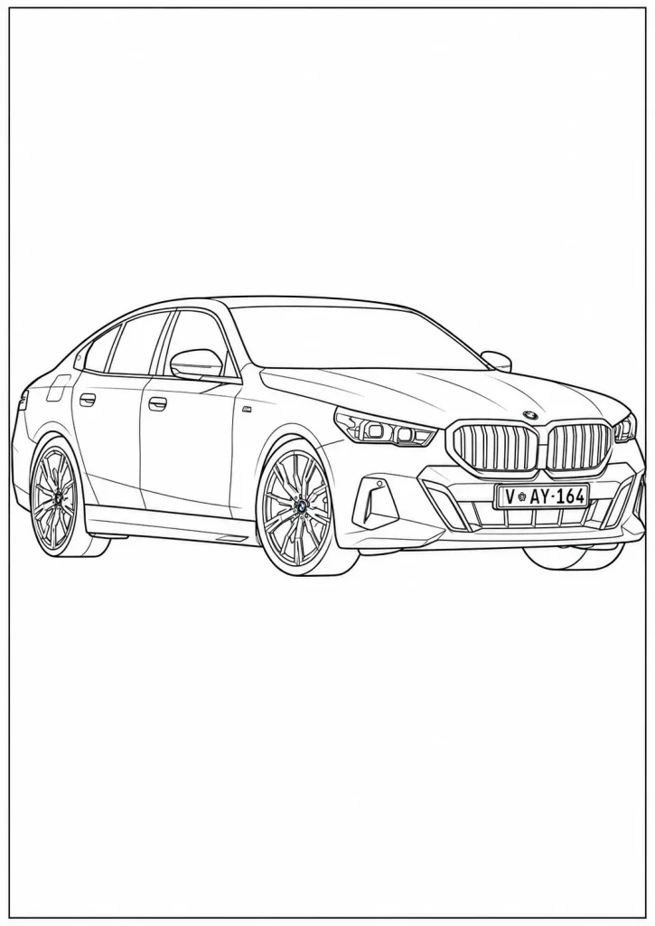 ücretsiz 520i bmw boyama sayfası