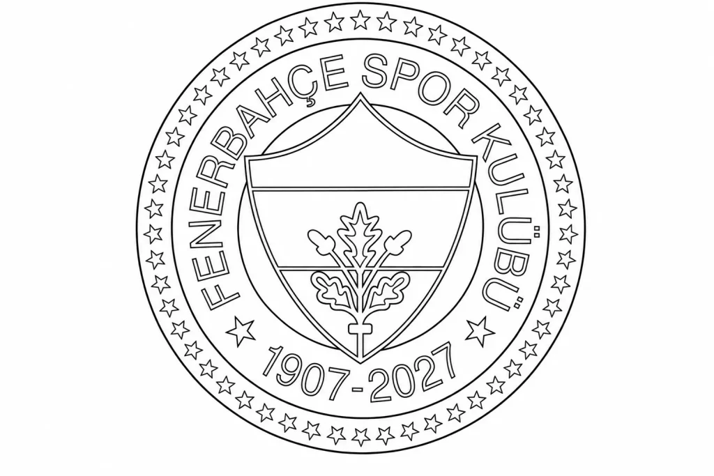 ücretsiz fenerbahçe logo boyama