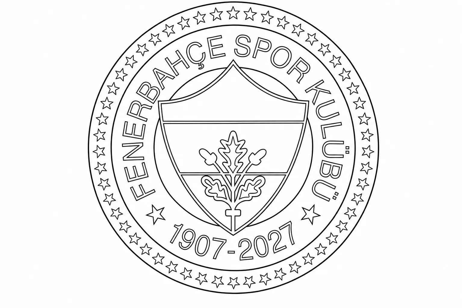 ücretsiz fenerbahçe logo boyama