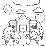 okula hoşgeldin boyama sayfası