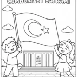 29 ekim bayrak boyama sayfası