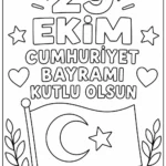 29 ekim kolay boyama sayfası