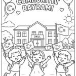 cumhuriyet bayramı boyama sayfası