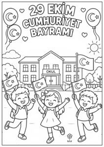 Cumhuriyet Bayramı Boyama